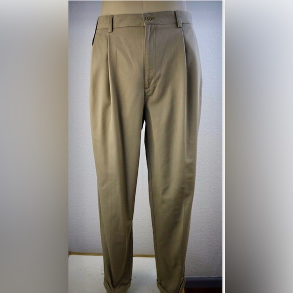 Savane Deep Dye Wrinkle Resistant Men's Pleated Pant‎ Size 42 X 36 - Picture 2 of 6